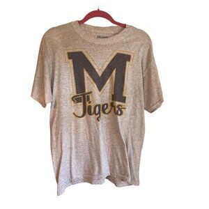 M Tigers Graphic Heather Gray T-Shirt Gildan L Cotton/Polyester Blend